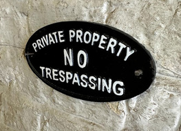 small No Trespassing sign